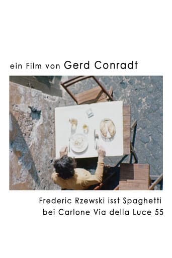 Poster for Frederic Rzewski eats spaghetti at Carlone Via della Luce 55