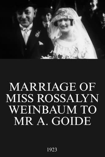 Poster for Marriage of Miss Rossalyn Weinbaum to Mr A. Goide